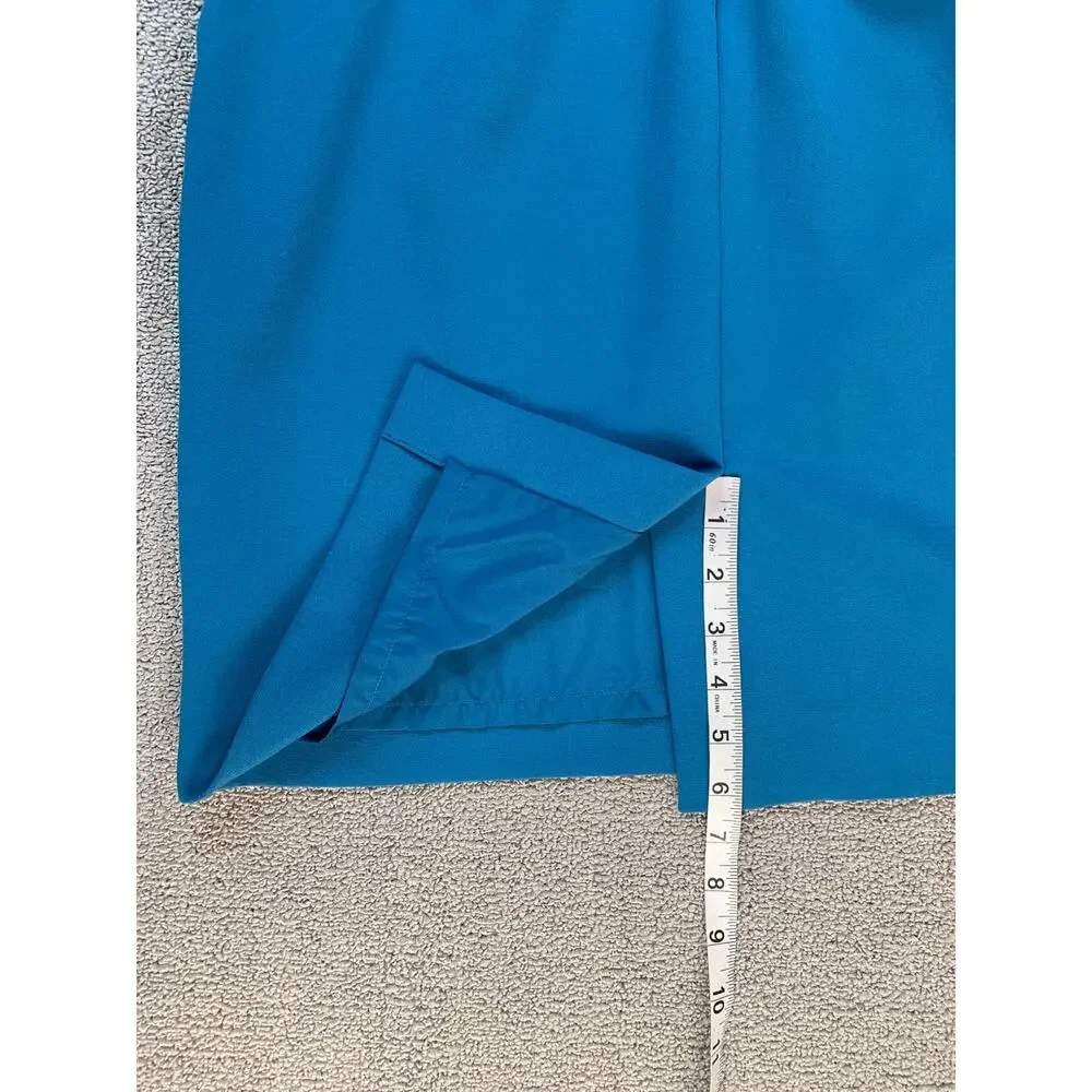 J. Crew Dres Suiting Mini‎ Sheath Career Business Classic Teal Blue Size 8